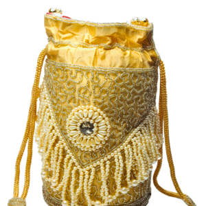 Handcrafted Embroidered Potli Bag – Traditional Ethnic Drawstring Purse for Women