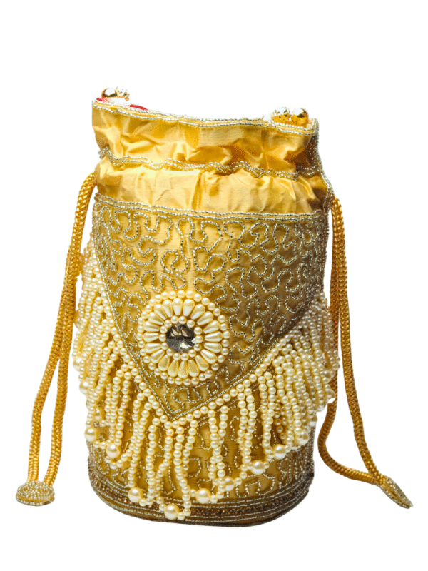 Handcrafted Embroidered Potli Bag – Traditional Ethnic Drawstring Purse for Women