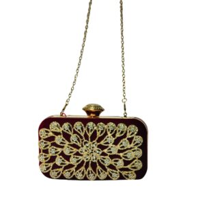 Glam Gold Embroidery Clutch – Handmade Clutch Handbags by RNVIVA