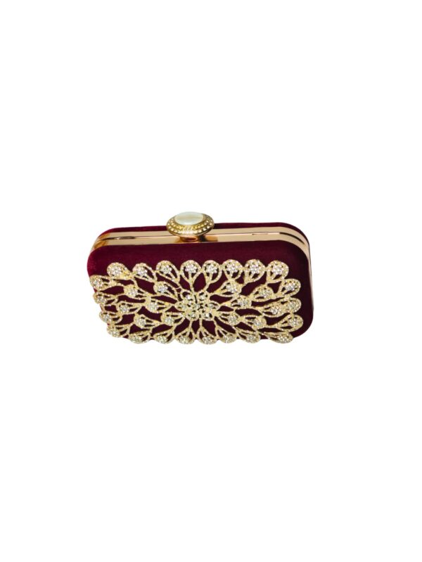 Glam Gold Embroidery Clutch – Handmade Clutch Handbags by RNVIVA - Image 2