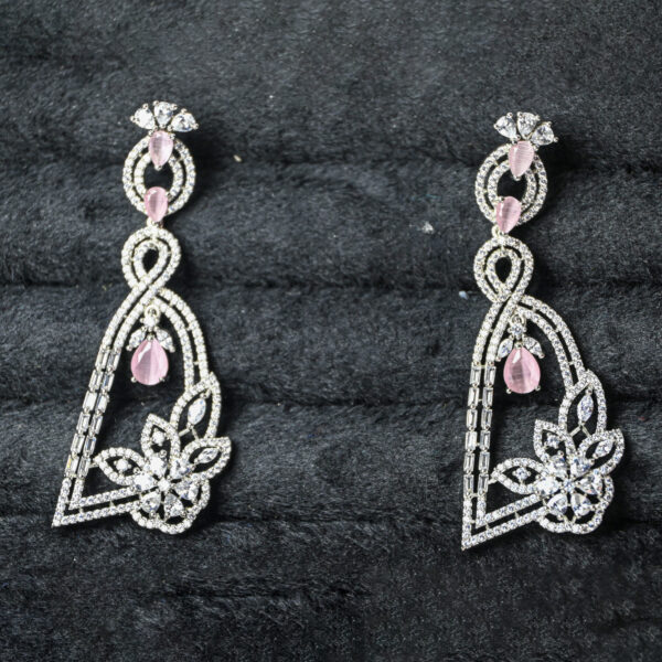 Festive American Diamond Ear Cuffs – Trendy Statement - Image 2