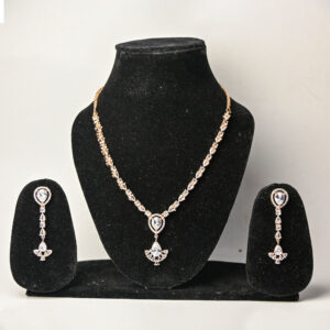 American Diamond Necklace Modern Style for Women & Girls