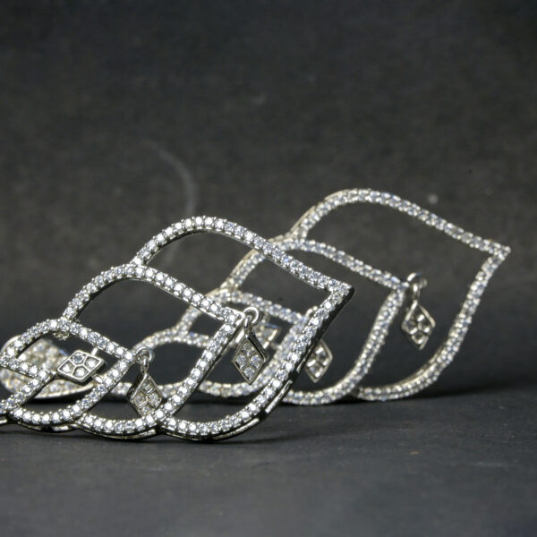 Sparkling American Diamond Earrings – Ethnic Glamour - Image 2