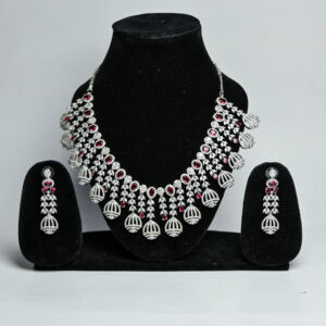Elegant American Diamond Choker Necklace For Women & Girls