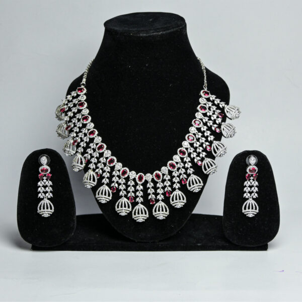 Elegant American Diamond Choker Necklace For Women & Girls