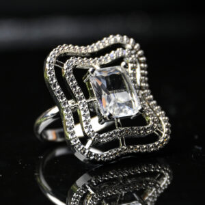 Classic American Diamond Solitaire Ring– Adjustable Glam