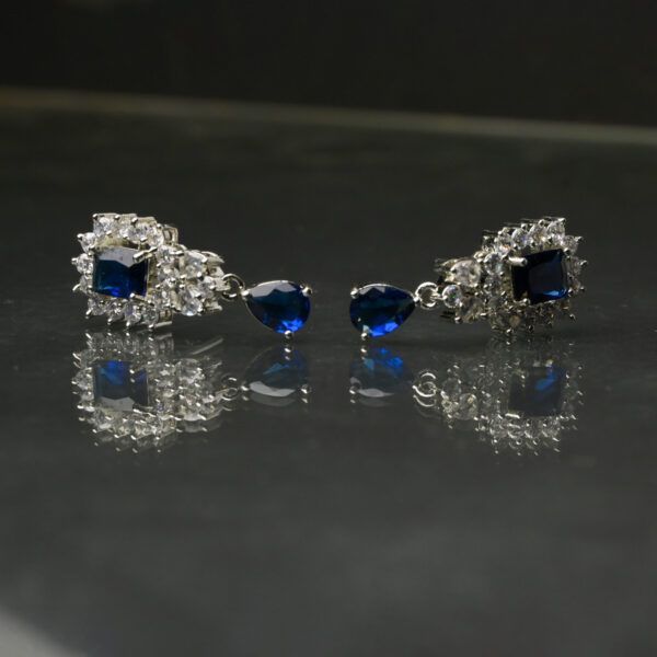 American Diamond Hoop Earrings – Statement Sparkle - Image 2