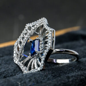 Classic American Diamond Solitaire Ring– Adjustable Glam