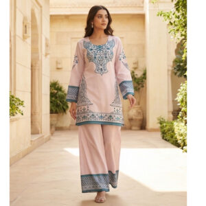 women's coord set kurta and palazzo, teal floral print