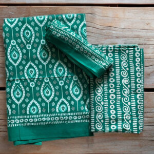 rn viva women's salwar suit, teal green, bandhani print