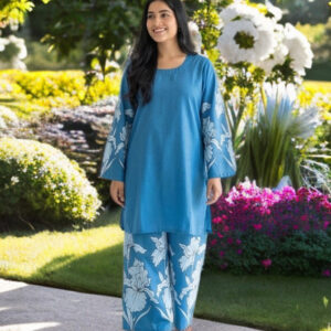 women floral printed kurta palazzo set