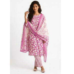 women's heavy cotton thread & sequence embroidery work unstitched salwar suit